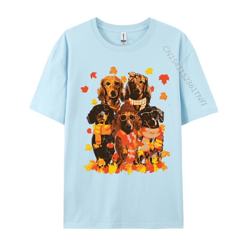 Dachshund Dog Halloween Thanksgiving Tshirt Male Brand New England Style Tops Tees Cotton T Shirt Mens Clothing Plus Size