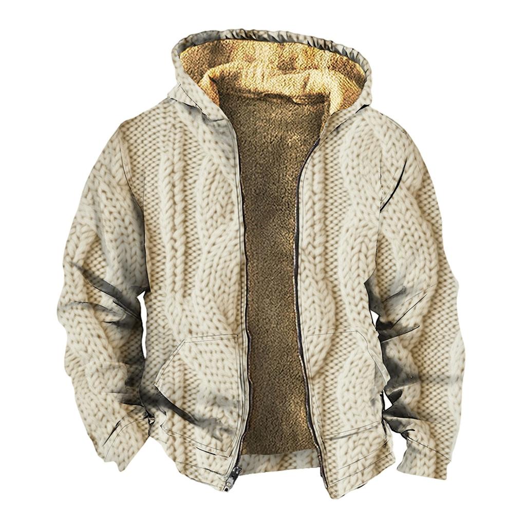 Men's Thickened Button Double Pocket Jacket With Pocket Insert Cotton Jacket