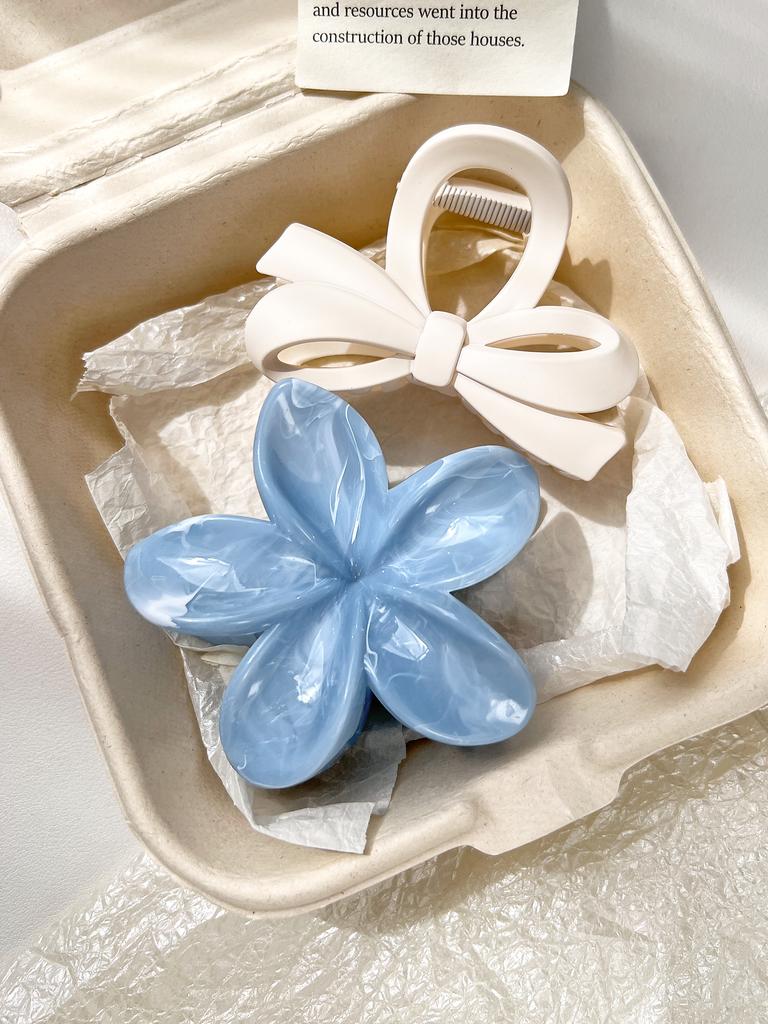 Summer Fashion Bow Flower Hair Claw Clips Candycolor Head Wear Hairpin for Women Girls Nonslip Crab Barrette Hair Accessories