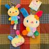 Rainbow Paradise Cute 10cm Usahana Bunny Plushie toy Small Pendant Paradise Cartoon Rabbit Bunny doll Bag Accessories