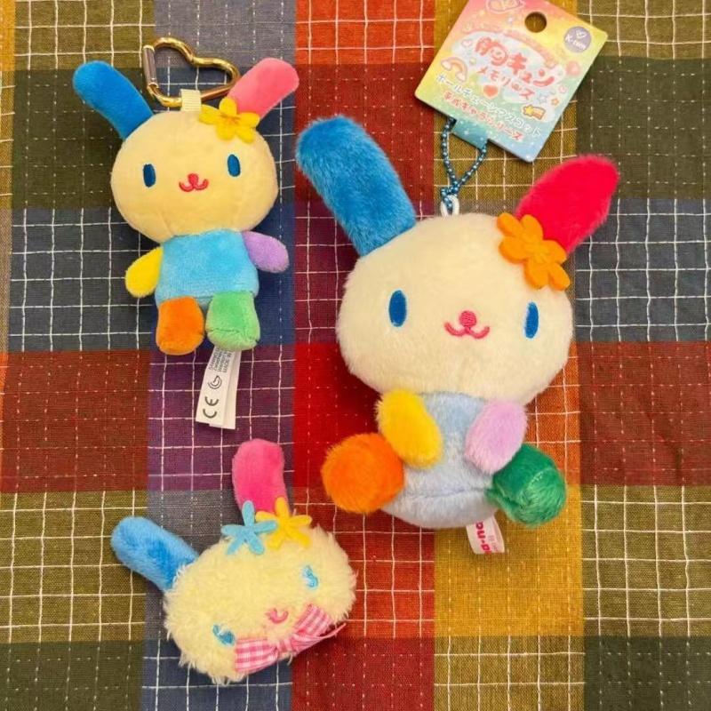 Rainbow Paradise Cute 10cm Usahana Bunny Plushie toy Small Pendant Paradise Cartoon Rabbit Bunny doll Bag Accessories