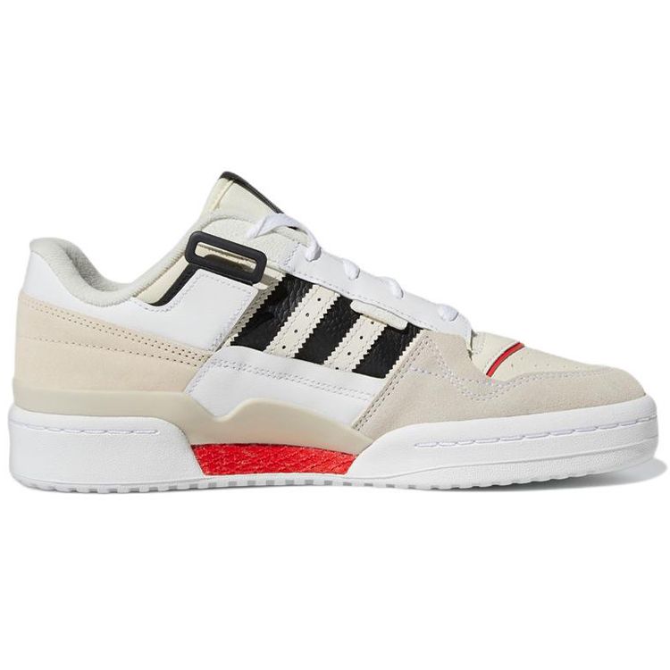 adidas Forum Exhibit Low White Ярко-красные кроссовки унисекс Cloud-White Core-Black GZ0937