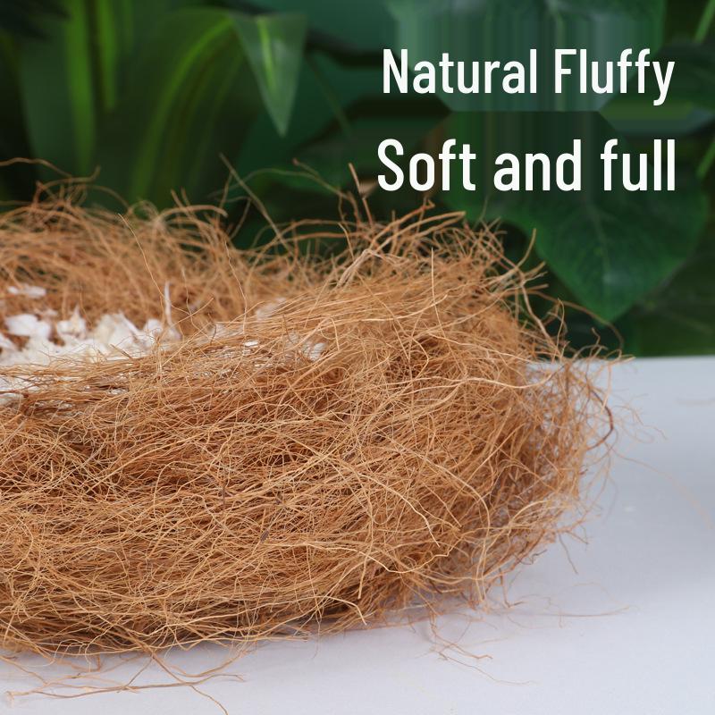 Coconut & Grass Fiber Bird and Small Animal Nest Bedding with Wood Shavings for Zebra Finch and Parrot Breeding