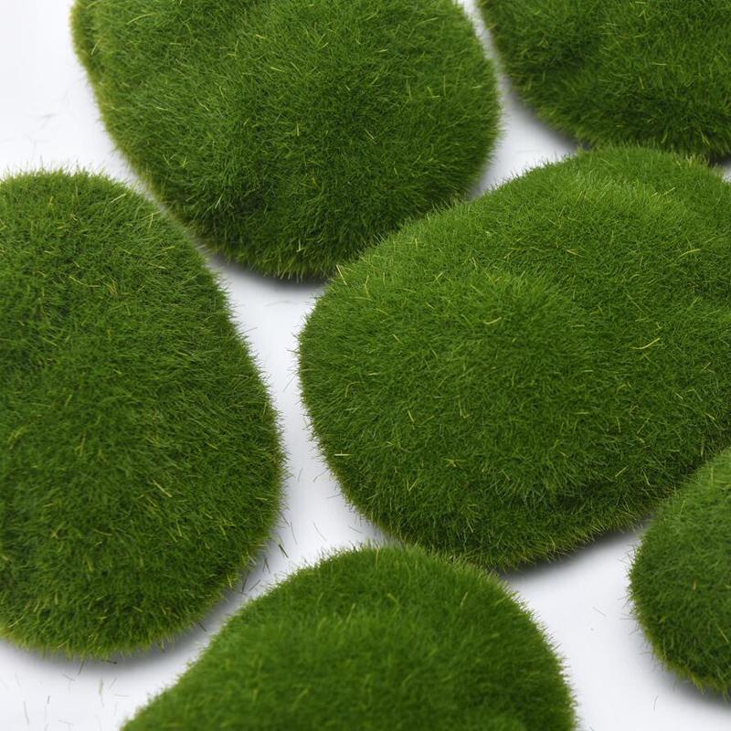 20 шт. 3 размера искусственный мох камень скала зеленый мох покрытый сделай сам домашний садовый декор