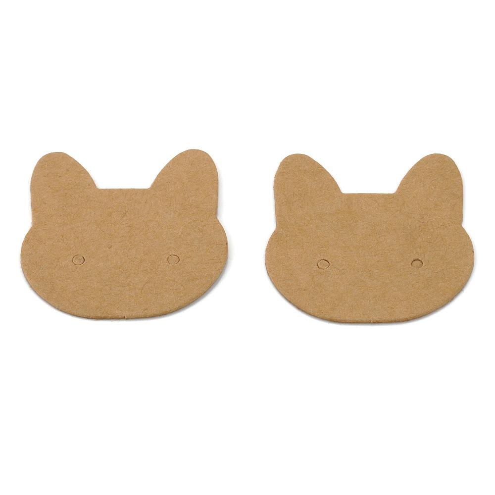 Cat Shaped Earring Display Cards 3 Color Earring Holder Cards DIY Cards
