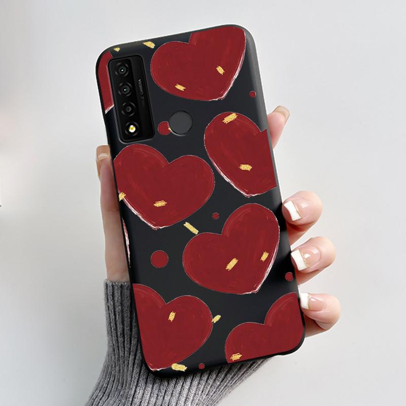 Casing For TCL 20 XE Case Aesthetic Fashion Cute Cat Astronaut Black Soft Silicone Protective Back Cover For TCL 20XE Phone Case