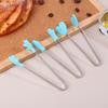 Mini Silicone Food Clips Stainless Steel Handle Palm Stainless Steel Lovely Antiskid Snacks Tweezers Not Nirty Hand Tools