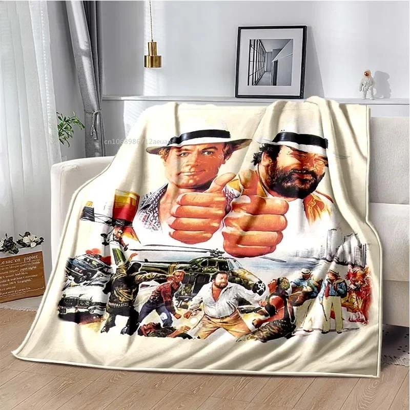 Graphics Baby Blanket Terence Hill and Bud Spencer Soft Home Bedroom Bed Office Cover Decor Comfortable Throw Blankets Kids