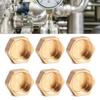 6pcs/set Threaded End Seals 1/2"/3/4"/1" Corrosion Resistant Pipe End Caps Brass Caps Hose Caps Pipe Caps Sealing Caps