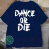 Футболка Dance or Die Мужской спортивный костюм Хлопок Повседневная спортивная одежда Круглый вырез Пуловер Короткий рукав Топы Дышащая Летняя уличная одежда