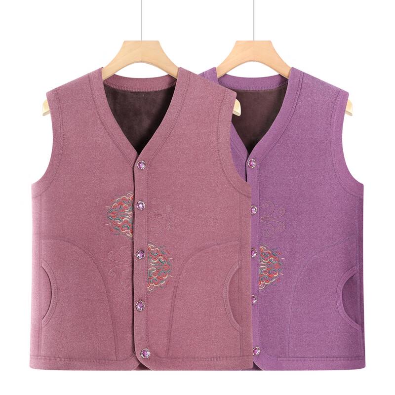 Женский теплый жилет YUZHAOLIN с плюшевой подкладкой и вышивкой