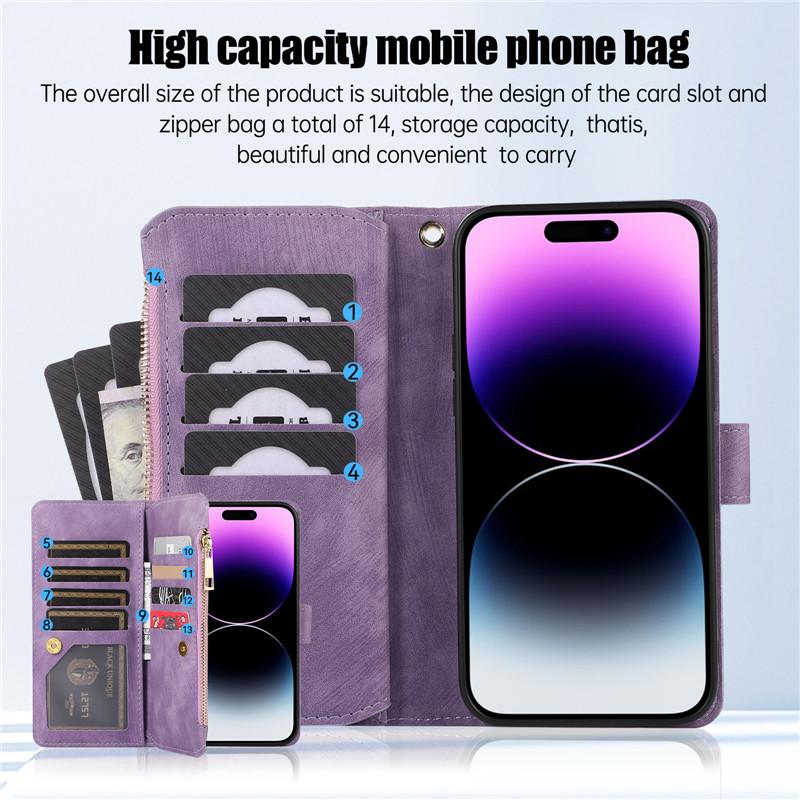 Кожаные сумки на ремешке для телефона для iPhone 14 13 12 11 Pro SE 2022 XS Max XR X с откидной крышкой-держателем кошелька 8 7 6 6S Plus чехол-кошелек для карточек для Samsung Galaxy