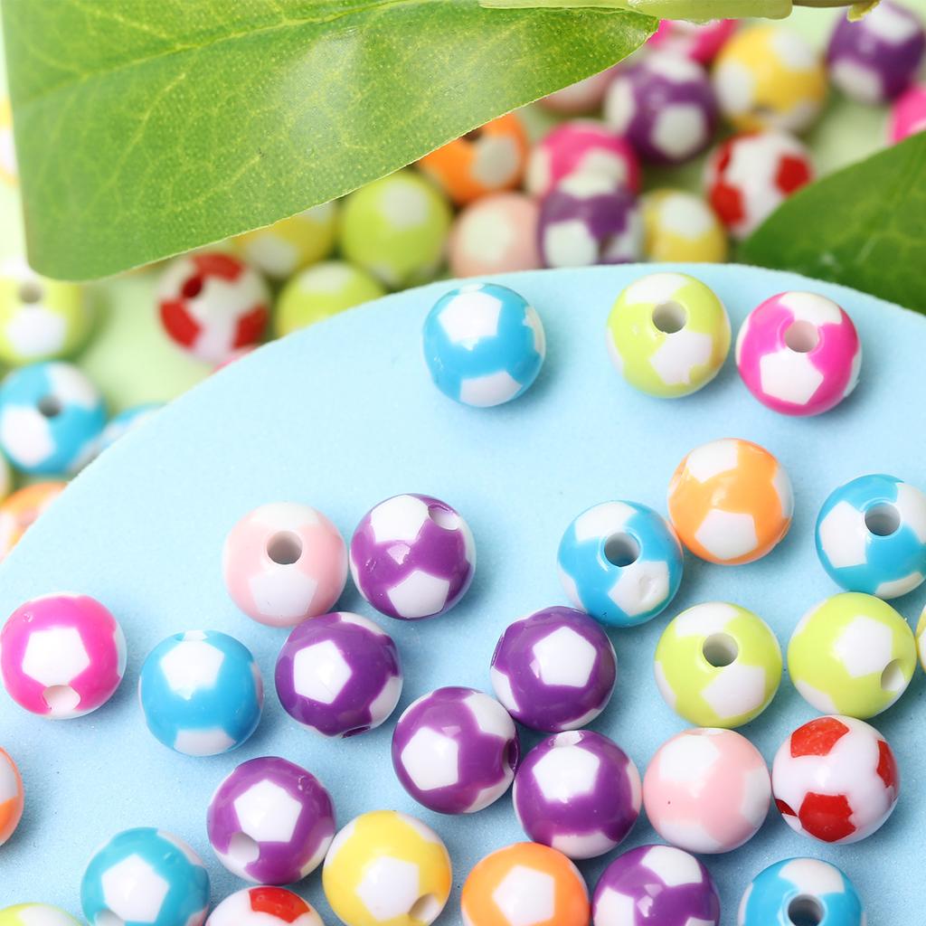 Акриловые бусины, бусины, акриловые бусины в виде футбола, бусины в виде футбола, 10 шт., карамельные цвета, россыпью, для изготовления ювелирных изделий, кулонов, модных ручных изделий