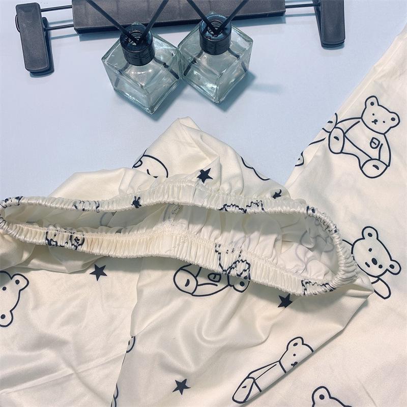 Женские пижамные штаны с милым рисунком медведя — свободные, удобные брюки для весны, осени и зимы