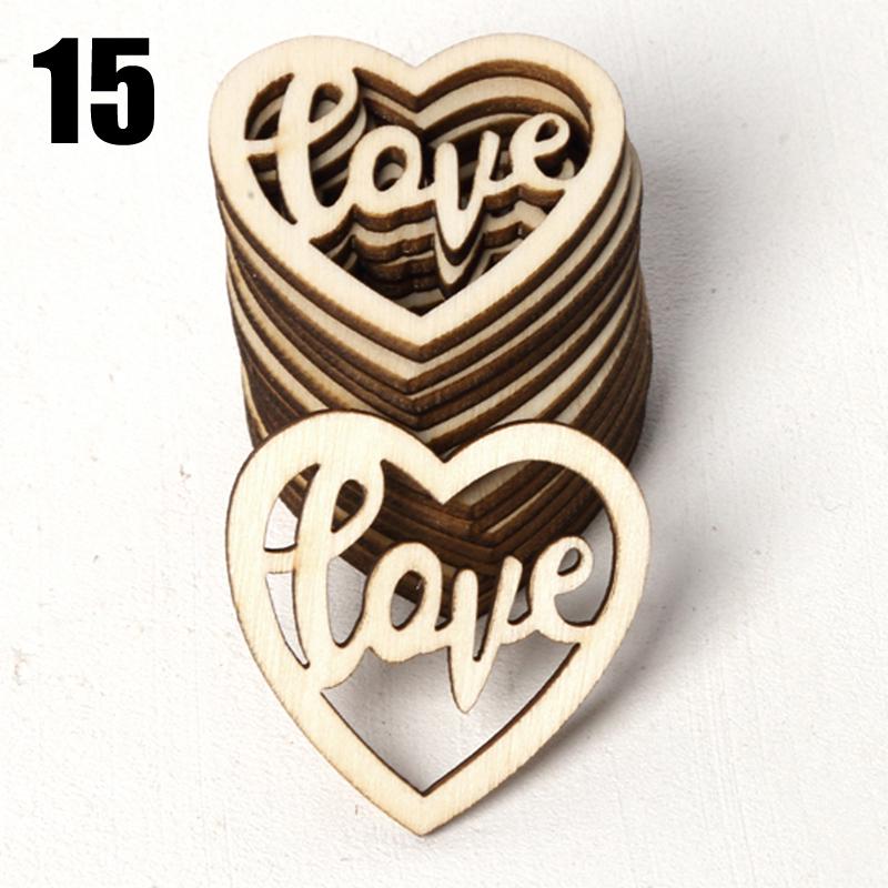 15 шт. украшения для дома, деревянные птицы, поделки для жениха, сделай сам, настольные конфетти, разбросанные любовные семейные письма