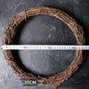 40 см круглое натуральное ротанговое кольцо рождественская гирлянда подвесное украшение DIY дверной настенный венок свадебное украшение домашний декор для рождественской вечеринки
