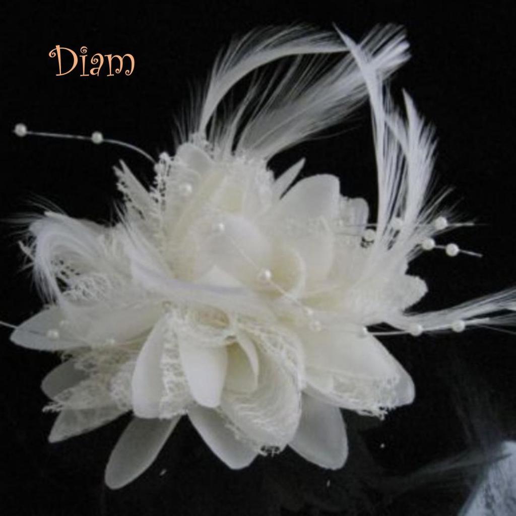 Tenfyer женский цветок перо корсаж ободок для волос заколка для волос головной убор вечерние Декор подарок