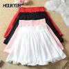 Women High-Waisted Chiffon Skirts Summer Sweet Ladies Pleated Mini Short Skirt