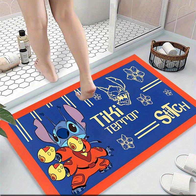1pc Stitch Cartoon Carpet, 100% Polyester, Non-slip, Machine Washable, Waterproof, Outdoor Yard and Garden Decor, Home and Bedroom Decorative