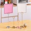 Stainless Steel Table Number Holder Memo Postcard Picture Clip Card Holder New Paper Stand