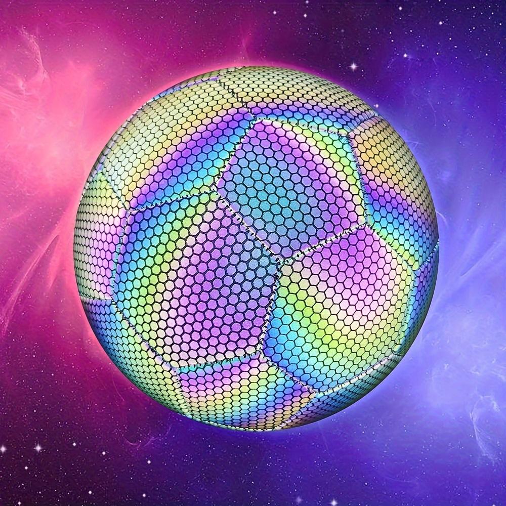 Светоотражающий футбольный мяч размера 5, светящийся красочный футбольный мяч для тренировок в помещении и на открытом воздухе, 1 шт.