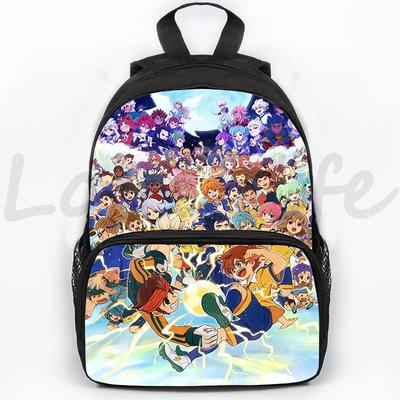 Школьный рюкзак Inazuma Eleven Go для девочек и мальчиков, студенческий, на молнии, для книг, детский рюкзак, подростковые дорожные сумки, мультяшная школьная сумка