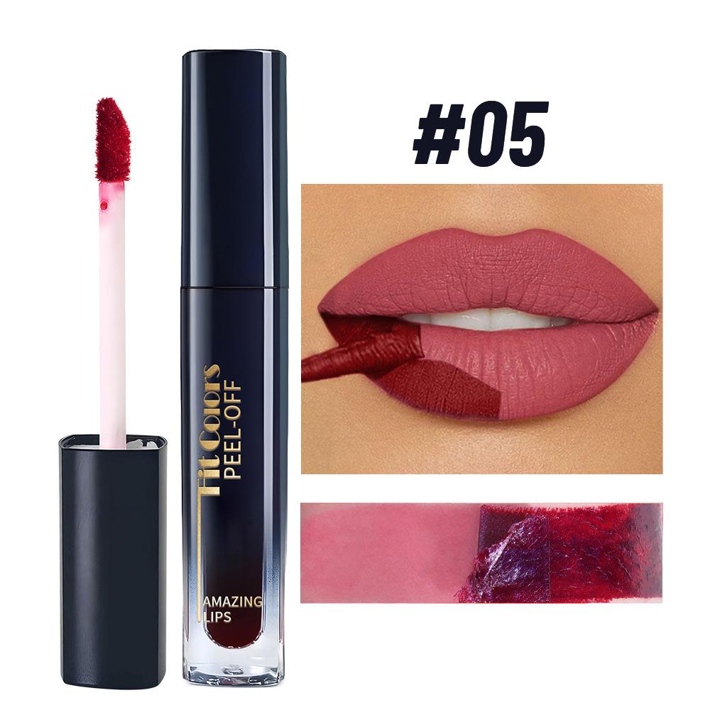 6 Colors Waterproof Lip Liner Peel Off Tattoo Lip Gloss Long Lasting Matte Lip Tint Black Contour Tear-off Makeup Stain Cosmetic