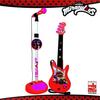 MIRACULOUS/LADYBAG Guitare Et Microphone - 4 Cordes - A Piles