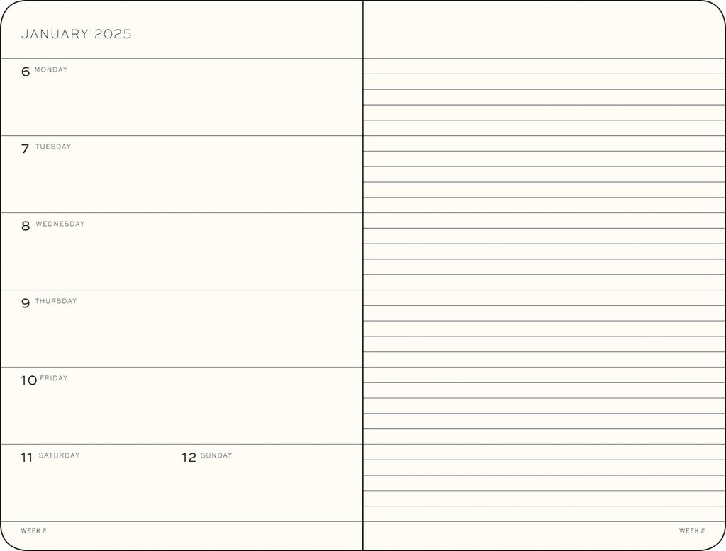 Leuchtturm 2025 Январь Официальный Импортный Планировщик, Начало, B6, Недельный, Мягкий, Сиреневый, 370653,
