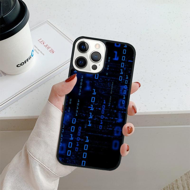 Чехол для телефона с изображением хакерского компьютерного кода Для iPhone 16 15 14 plus XR XS 11 12 13 pro max Защитный чехол coque