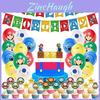 Костюм для вечеринки в честь дня рождения Super Mario для детей Особенности: Разноцветные шары и веселый баннер для празднования