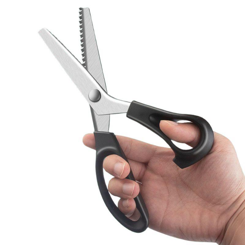 Кружевной оверлок без шитья, фигурные ножницы: Большие волнистые портновские ножницы из нержавеющей стали для краев