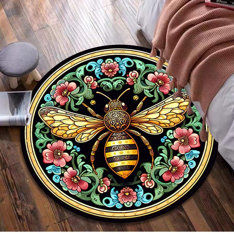 Animal 1424 Circular Rug - Office Decorative Carpet For Living Room Bedroom Door Mat Floor Rug Computer Chair Area Rug