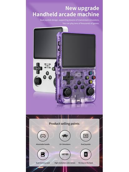 R36S Handheld Game Console: 3.5" HD Screen, Retro Classic Games, Portable Arcade, PSP-Style Design