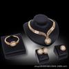 Exaggerated Diamond Circle Necklace Earrings Ring Bracelet Four-piece Jewelry Set Ladies Jewelry