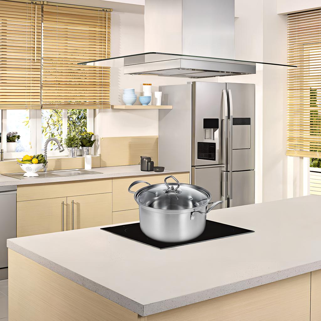 5 комплектов антипригарной сковороды из нержавеющей стали, двойная кастрюля для супа, дорожная посуда, большая емкость для бульона