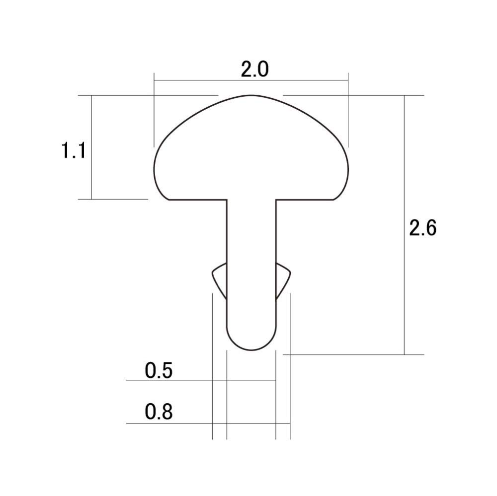 Scud 50cm x small crown frets, 10, SBB-217 HF-S2D