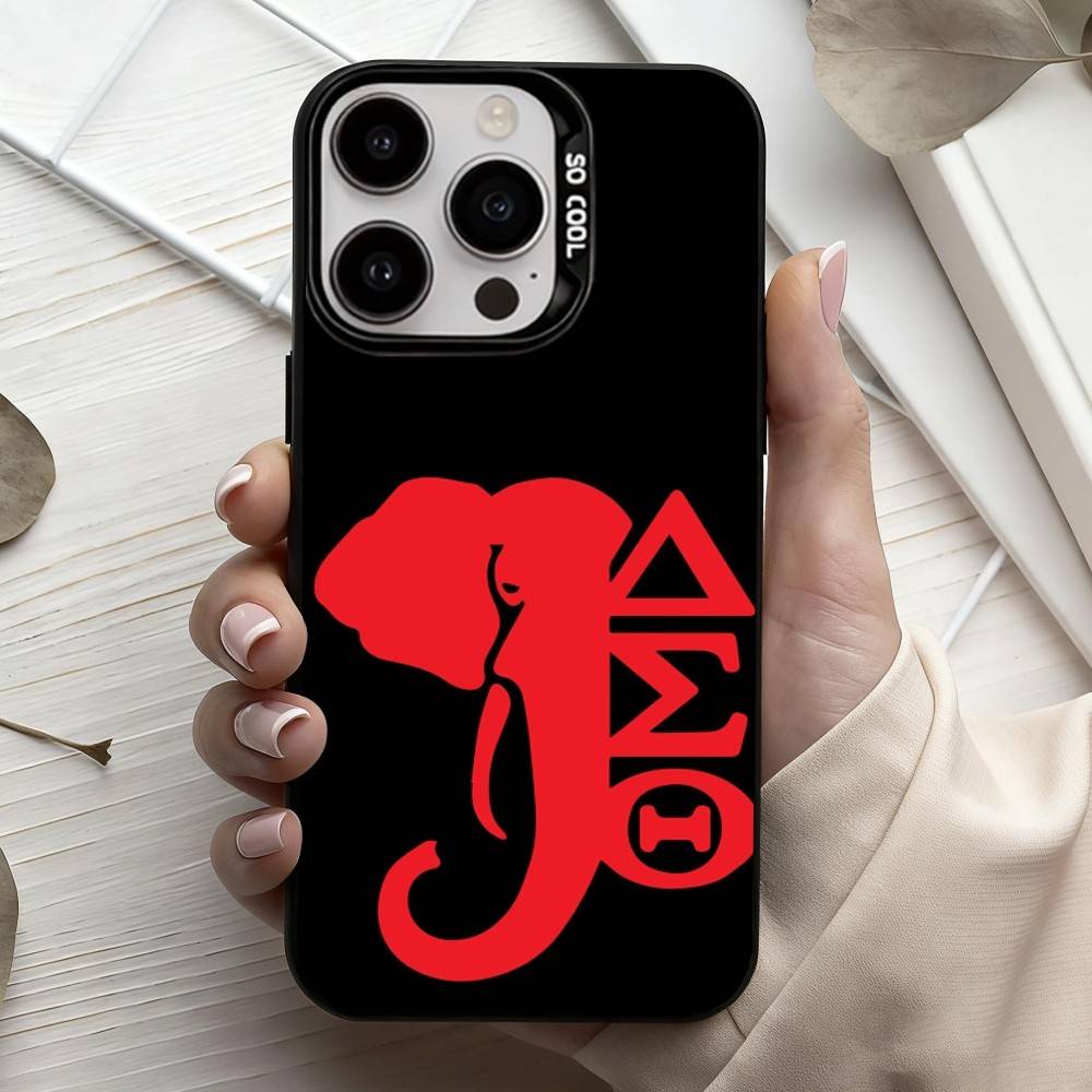 D-Дельта S-Сигма T-Тета-А Чехол для телефона для iPhone17,16,15,14,13,12,11 Plus,Pro Max Черный Конфетный серебристый чехол для телефона