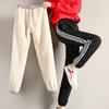 Women Winter Thicken Plush Pants Casual Solid Color Warm Sweatpants Woman Elastic Sports Fleece Trousers Female