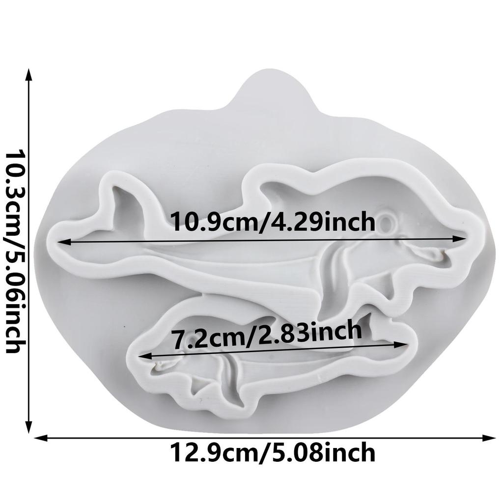 Форма силиконовая Русалка Дельфин Рыба Черепаха Краб Осьминог Морской конь Формы Инструменты для украшения торта Топпер для кекса Конфета Смола Глина Шоколад Мастика Форма