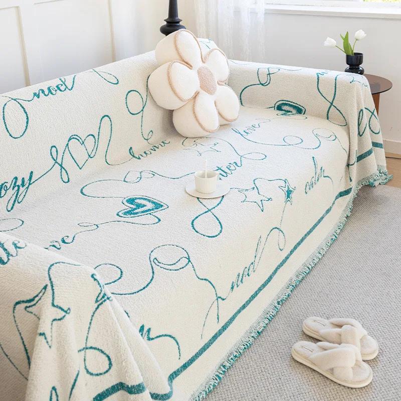 Fireworks Jacquard Sofa Towel Cover Cloth Universal Cover Thickened Full Cover Cushion Living Room All-season Universal Blanket