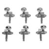 6 шт. Колки для настройки гитарных струн Металлические колки Ключ Машинная головка Комплект для акустической электрогитары Серебристый