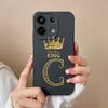 Phone Cases Cover For Xiaomi Redmi Turbo 3 Note 13 13R 5G Pro A3 13 Bumper Luxury A-Z Crown Queen Letters Matte Soft Silicone Screen Protector Housing