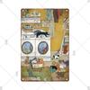 Laundry Vintage Metal Sign Tin Sign Funny Metal Plaque Retro Plate Metal Poster Open 24 Hours for Home Room Washroom Wall Decor