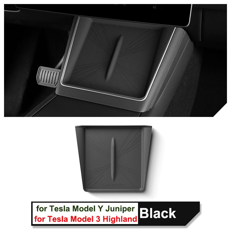 for Tesla Model Y Juniper Center Console Accessories GPS Screen Frame Protector Strip Wireless Charger Pad Model3 Dashboard Tray