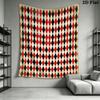 Red&Black Wall Tapestry Aesthetic Wall Hanging Printed Fabric Blanket Decorative Tapestries for Bedroom Living Room Home Decor
