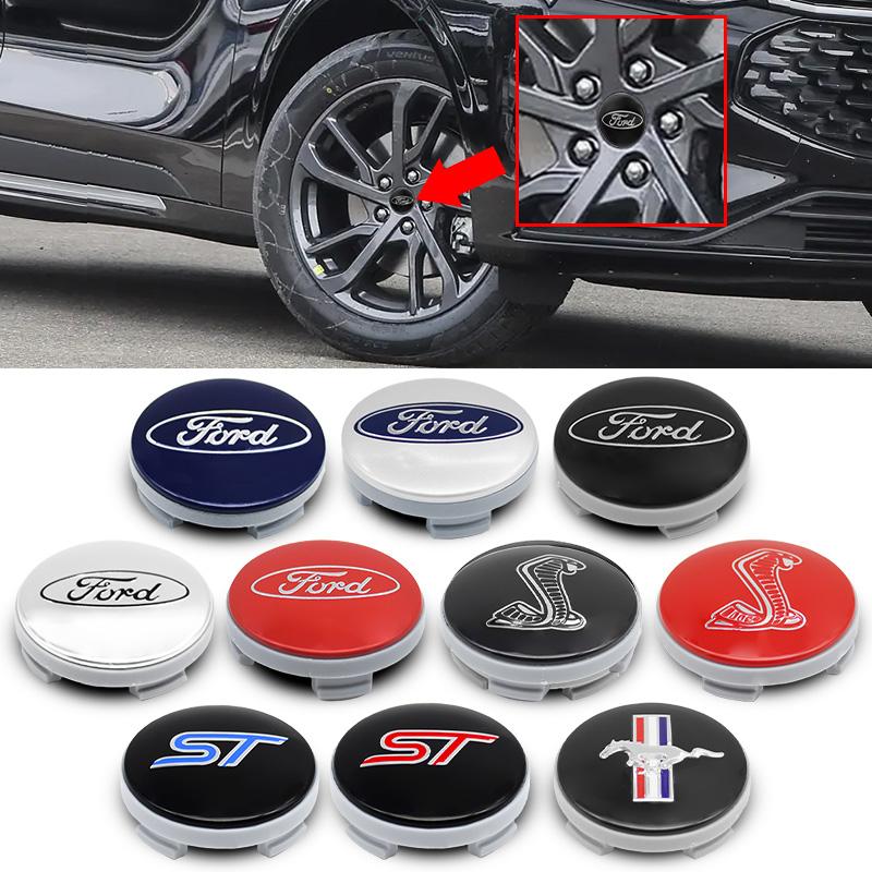 54mm 4pcs Car Wheel Center Hub Metal Emblem Cap Cover for Ford Focus 2 Mk3 F150 Mondeo C-Max Fusion Ranger Escort Explorer Kuga