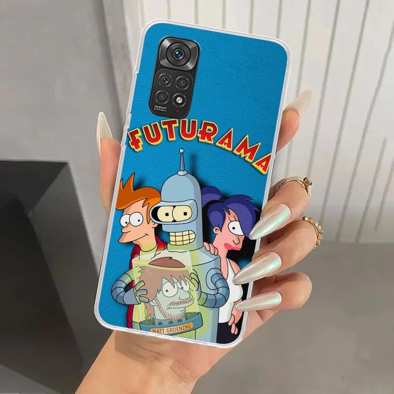 Мультяшный чехол F-Futuramas для телефона Xiaomi Redmi Note 14 13 12S 12 11S 11 Pro Plus 11T 11E 10S 9 9S Мягкий чехол с принтом Shell Note 1