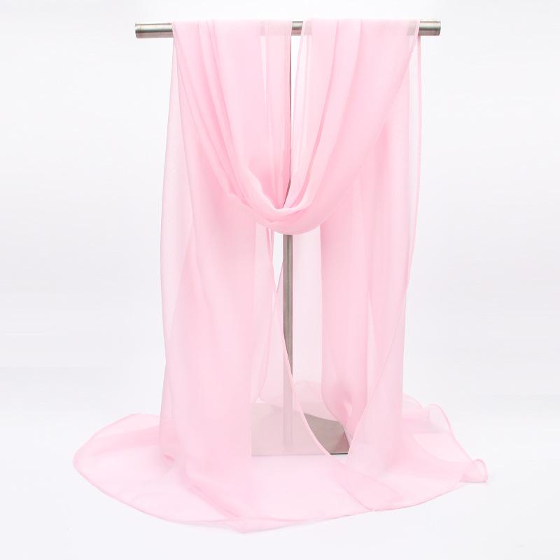 Silk Scarf For Women In Summer Fashionable Shawl Thin And Versatile Spring And Autumn Sand Scarf Long Chiffon Small Strip Scarf