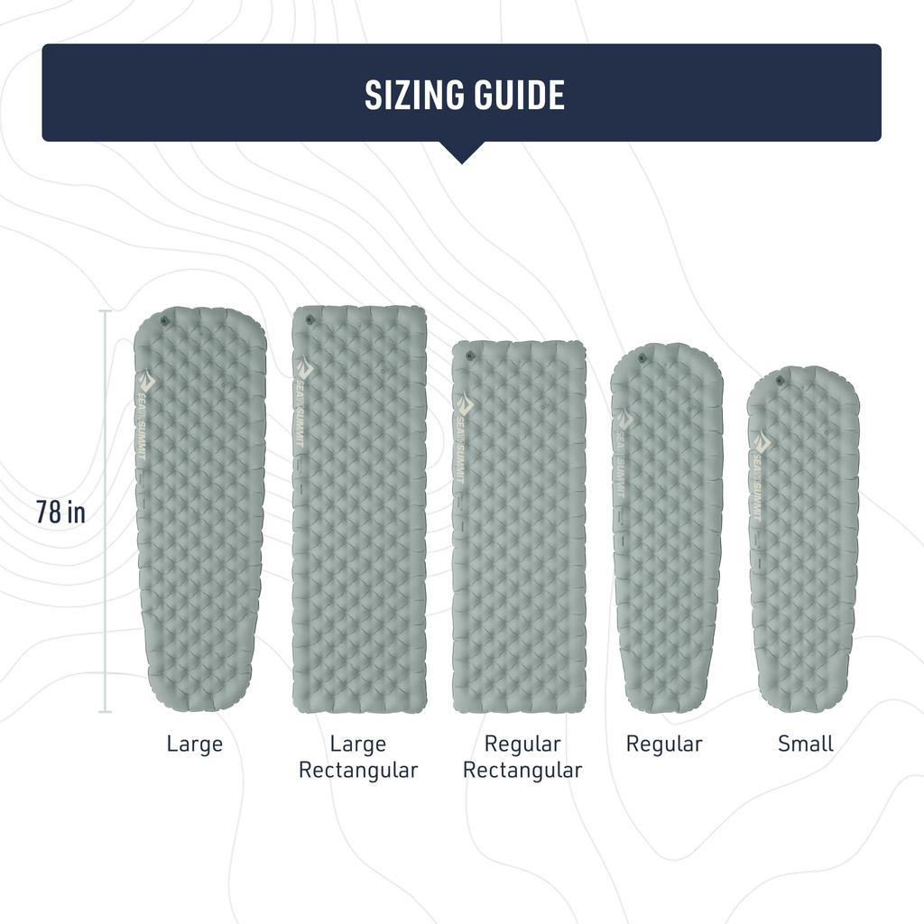 Sea to Summit Ether Light XR утепленный спальный конусный малый xx 4 коврик, - (66 21,5 дюйма)